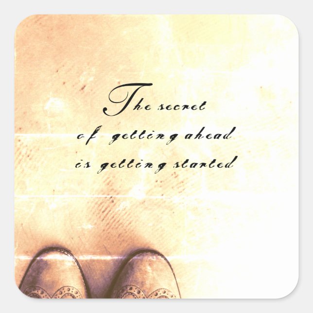 Adesivo Quadrado O segredo da avançada (Frente)