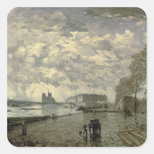 Adesivo Quadrado O Seine e Notre Dame