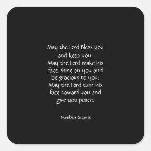 Adesivo Quadrado O Senhor Abençoa-Te Vestido