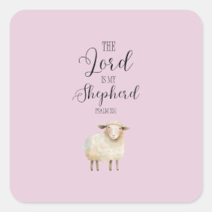 Adesivo Quadrado O Senhor Caprichoso é Meu Pastor Salmo 23:1