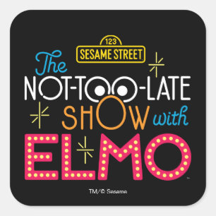 Adesivo Quadrado O Show Não-Tarde com Elmo