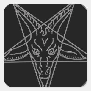 Adesivo Quadrado O Sigil de Baphomet