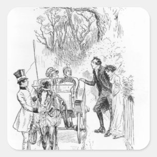 Adesivo Quadrado O Sr. Collins e Charlotte era ambos que estão