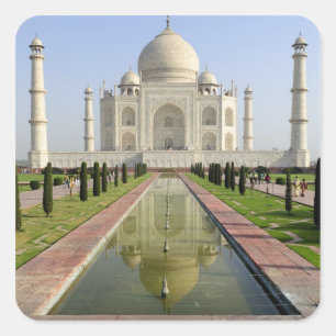 Adesivo Quadrado O Taj Mahal, Agra, Uttar Pradesh, Índia,