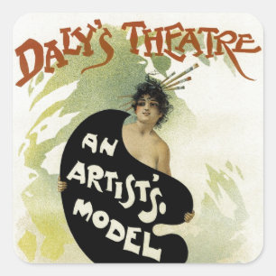 Adesivo Quadrado O Teatro do Daly - Um Modelo de Artista