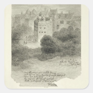 Adesivo Quadrado O Teatro do Globo, Bankside, Southwark, depois de