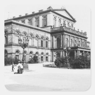 Adesivo Quadrado O teatro em Hannover, c.1910