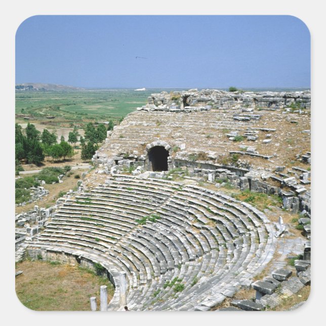 Adesivo Quadrado O teatro romano, 1rua século AD (Frente)