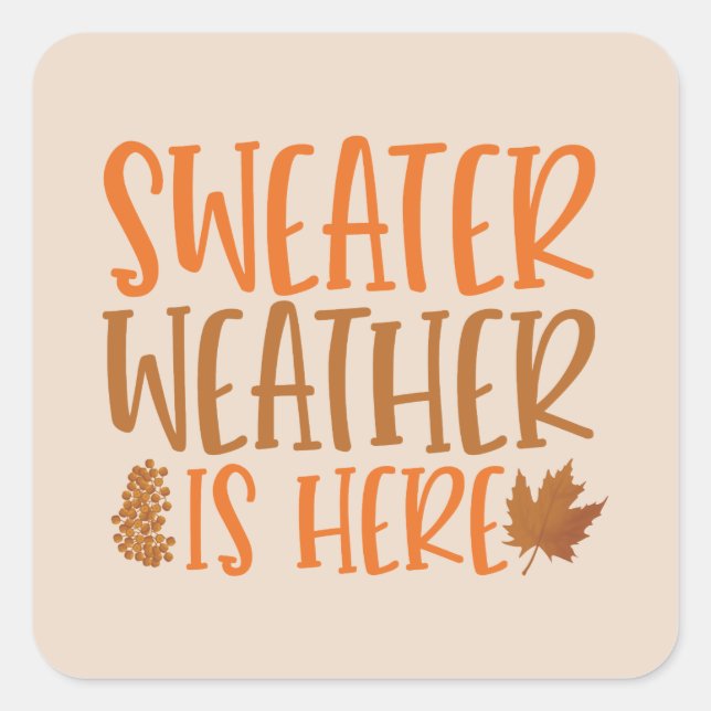 Adesivo Quadrado O tempo bonito da suéter aqui é arte vocal (Frente)