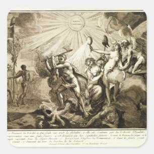 Adesivo Quadrado O tempo do pai descobre pisar da verdade