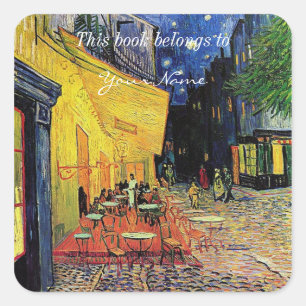 Adesivo Quadrado o terraço do café na place du forum, Arles...