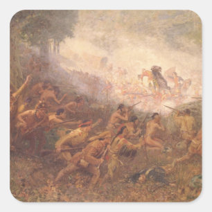 Adesivo Quadrado O tiroteio do general Braddock