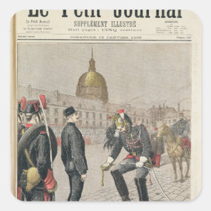 Adesivo Quadrado O traidor a degradação de Alfred Dreyfus