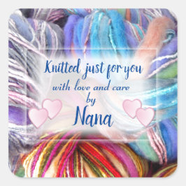 Adesivo Quadrado O tricô da Nana