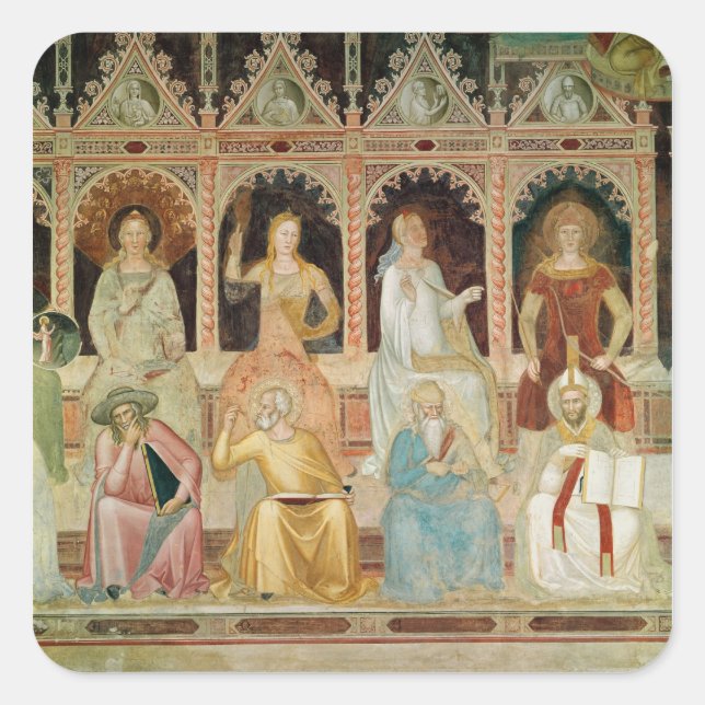 Adesivo Quadrado O triunfo da doutrina católica (Frente)