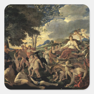 Adesivo Quadrado O triunfo da Flora, c.1627-28