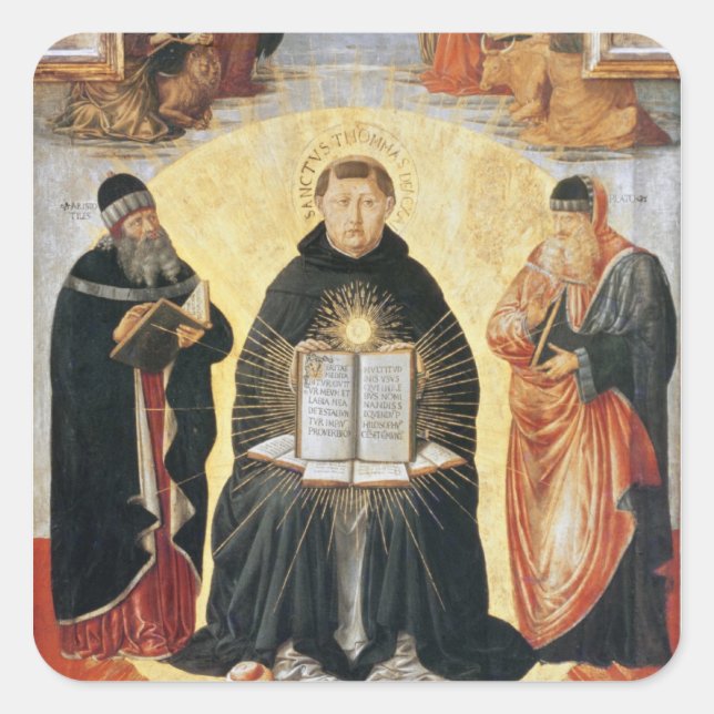 Adesivo Quadrado O triunfo da Rua. Thomas Aquinas (Frente)