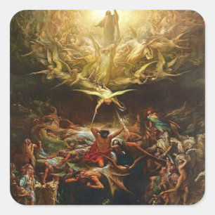Adesivo Quadrado O Triunfo Do Cristianismo De Gustave Dore