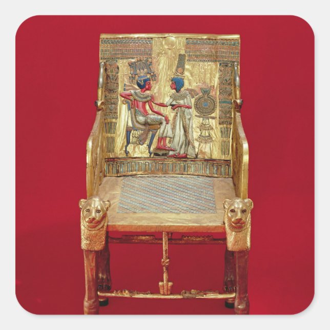 Adesivo Quadrado O trono, do Tumba de Tutankhamun (Frente)