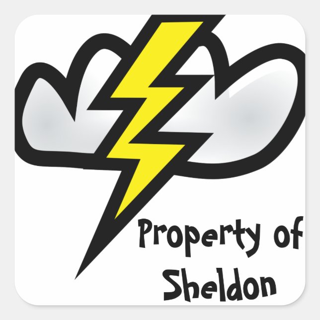 Adesivo Quadrado O trovão do Thor (Frente)