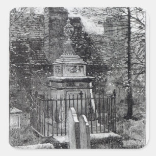 Adesivo Quadrado O túmulo de Hogarth no Churchyard de Chiswick