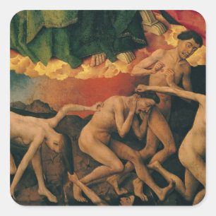 Adesivo Quadrado O último julgamento, detalhe da entrada