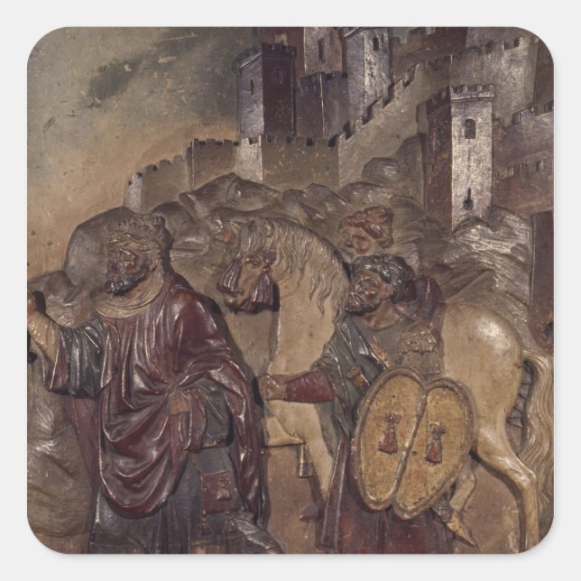 Adesivo Quadrado O último rei muçulmano de Granda deixando a cidade (Frente)