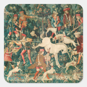 Adesivo Quadrado O UNICÓRNIO É ENCONTRADO/cão e outros animais