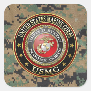 Adesivo Quadrado O USMC simboliza [edição especial] [3D]