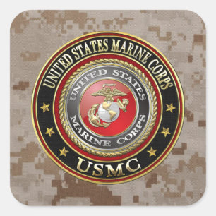 Adesivo Quadrado O USMC simboliza [edição especial] [3D]