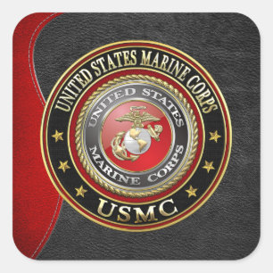 Adesivo Quadrado O USMC simboliza [edição especial] [3D]