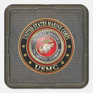 Adesivo Quadrado O USMC simboliza [edição especial] [3D]