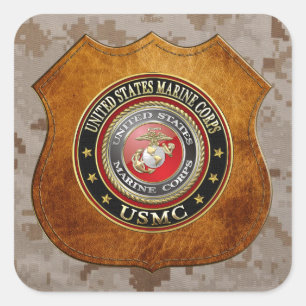 Adesivo Quadrado O USMC simboliza [edição especial] [3D]
