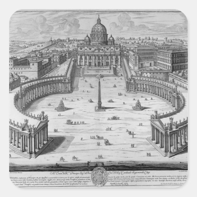 Adesivo Quadrado O vaticano, Roma (Frente)