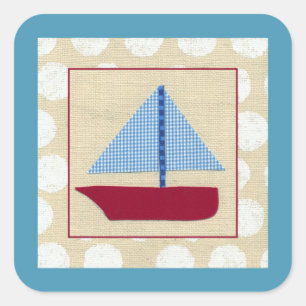 Adesivo Quadrado O veleiro infantil de Chariklia Zarris