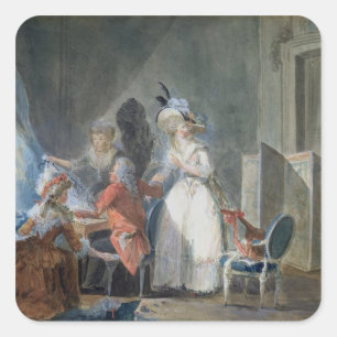 Adesivo Quadrado O vendedor da forma