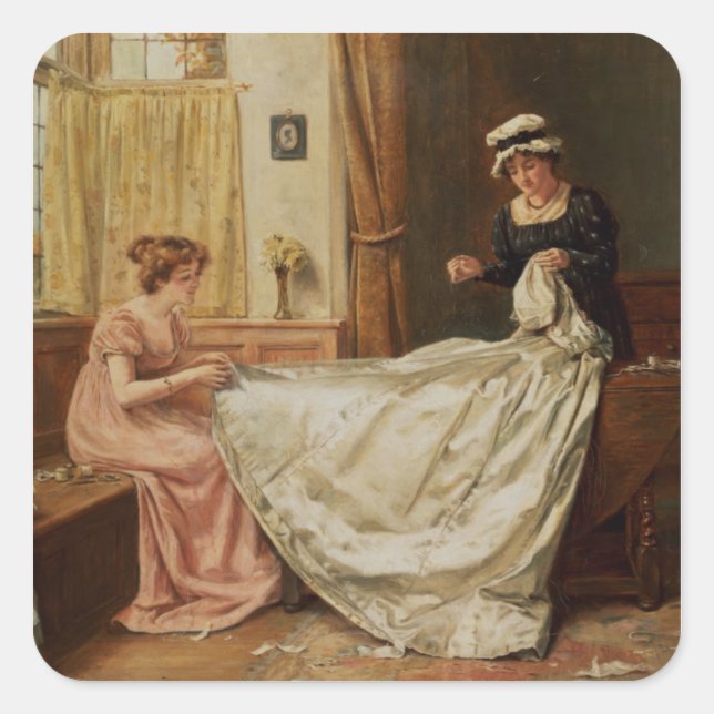 Adesivo Quadrado O vestido de casamento (Frente)