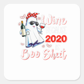 Adesivo Quadrado O Vinho Porque 2020 É A Sala De Bebendo Do Espírit