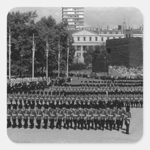 Adesivo Quadrado O vintage Inglaterra guarda a marcha no tempo