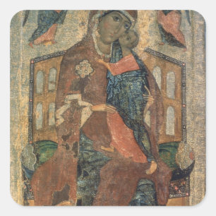 Adesivo Quadrado O Virgin do Tolg, escola de Yaroslavl