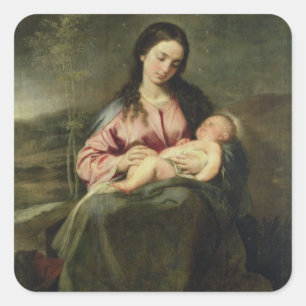 Adesivo Quadrado O Virgin e a criança