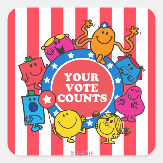 Adesivo Quadrado O Voto Conta! (Frente)
