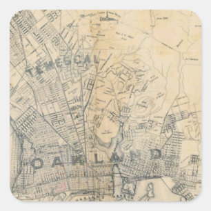 Adesivo Quadrado Oakland, Berkeley, Alameda