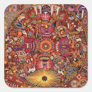 Adesivo Quadrado Oaxaca México México Maia Mexicano Viagem