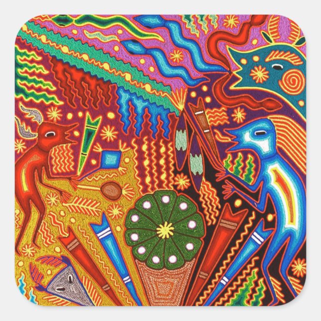 Adesivo Quadrado Oaxaca México México Maia Mexicano Viagem (Frente)