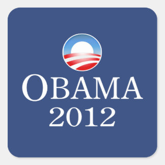 Adesivo Quadrado Obama 2012 Square Sticker