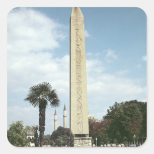 Adesivo Quadrado Obelisk de Theodosius mim, com uma base romana