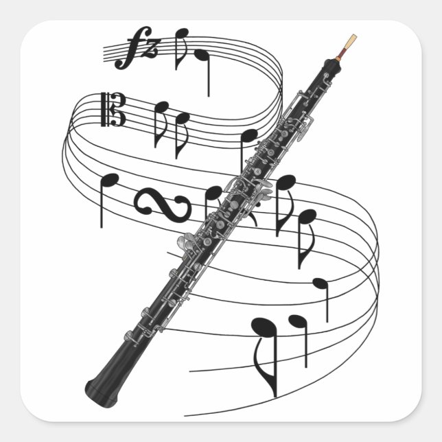 Adesivo Quadrado Oboe (Frente)