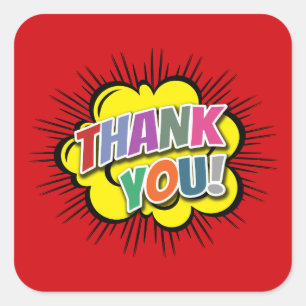 Adesivo Quadrado Obrigado