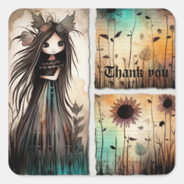 Adesivo Quadrado Obrigado 2